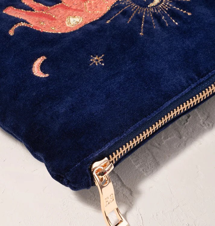 ELIZABETH SCARLETT CELESTIAL ELEPHANT VELVET MINI POUCH