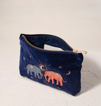 Load image into Gallery viewer, ELIZABETH SCARLETT CELESTIAL ELEPHANT VELVET MINI POUCH
