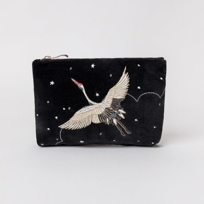 Elizabeth scarlett night sky cotton velvet makeup bag hot sale